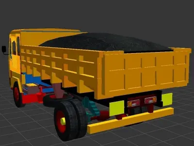 Leyland tipper Low-poly 3D model