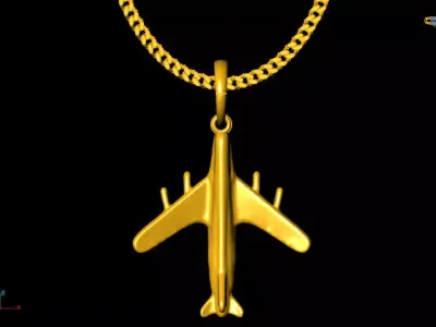 Airplane pendant charms - one inch pendant 3D print model purchase