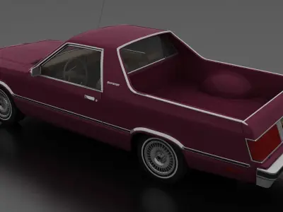 Durango Coupe Utility Pickup 1979 Low-poly 3D model