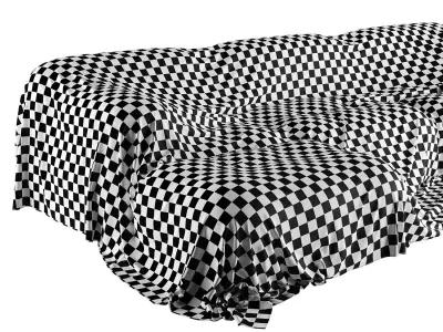 Camaleonda Sofa Covered With Luxury Fabric 3D model