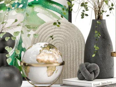 Decorative Set 06 Plants set  3D model