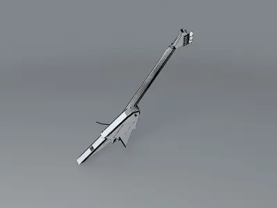 Red guitar Free 3D model