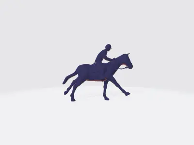 Horse and Rider Galloping pose I Ready for 3d print model 3D print model