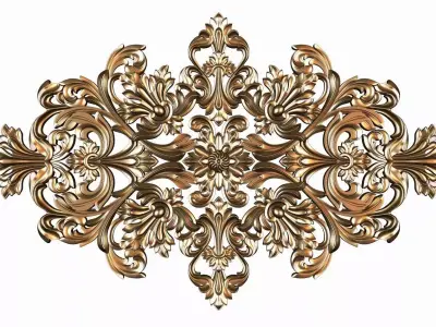Carved decor ornament for cnc 21 3D model