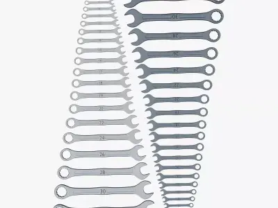 spanners ratchet wrench set 3D model