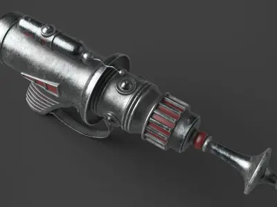 Fantasy Gun 04 Low-poly 3D model