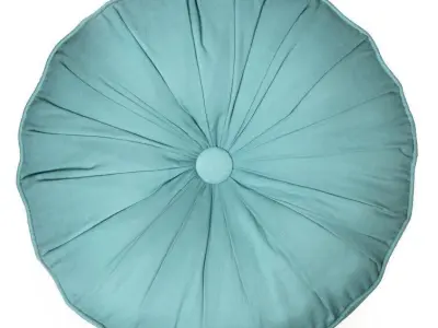 Whitman Buttons Cotton Throw Pillow 3D model