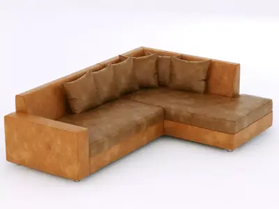 leather sofa 3D model get
