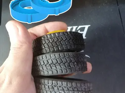 Tire Mold with Wheels for Trucks 3D print model