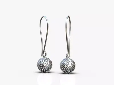 Charm Spherical earrings 3D print model
