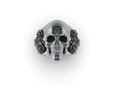 Ring Skull roses - Jewelry 3D - AN-644 3D print model