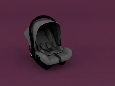 baby car seat Low-poly 3D model