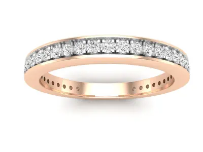 AV 571 Diamond Ladies Eternity Anniversary Stackable Band 3D print model
