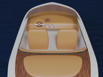 Luxury Speedboat Low-poly 3D model