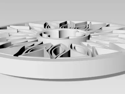 Medieval Rose Window 3D Model 3D model