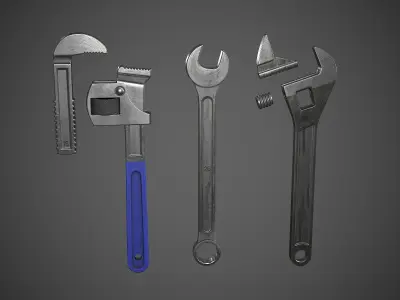 Wrench Pack  Low-poly 3D model