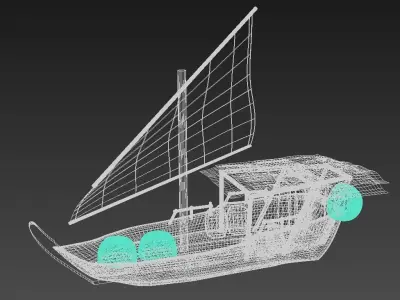 Arabic Dhow Boat 3D model