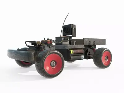 Abandoned soil style remote control car 3D model