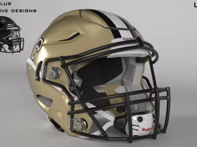 NEW ORLEANS SAINTS Helmet Football NFC SOUTH PBR updated 2025 3D model