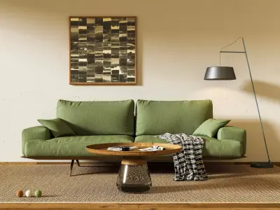 sofa Modern multi-person 3D model