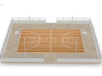 Basketball court 3D model
