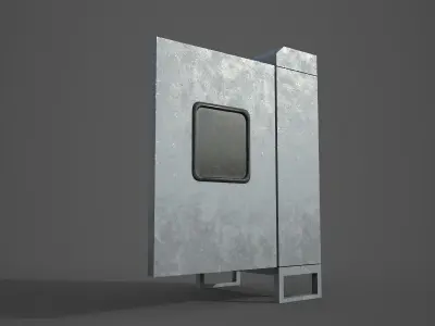 Industrial Electrical Control Panel Low-poly 3D model