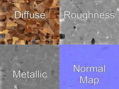 Elephant with Natural Scratches D model pack Low-poly 3D model