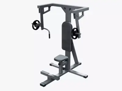 Chest Press Machine Low-poly 3D model purchase