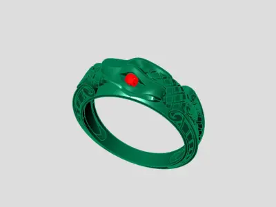 SNAKE RING 3D print model 10