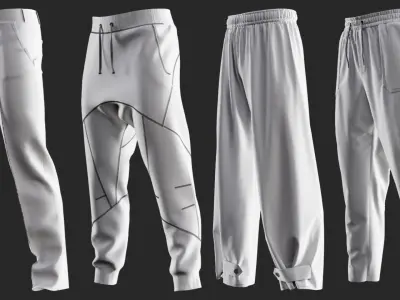 20 Pants - Vol 3 - Base Mesh 3D model