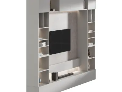 Modern TV Wall 027 3D model