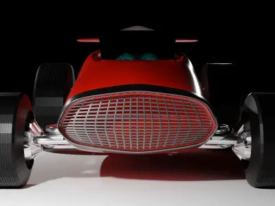 Stylized Red Car 3D model