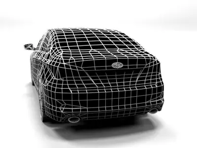 HYUNDAI I40 LOWPOLY Low-poly 3D model