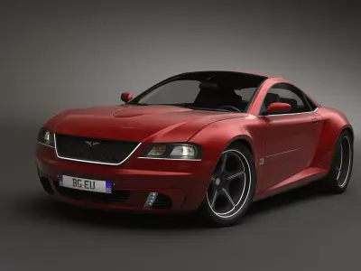 3D model of concept GT car 3D model
