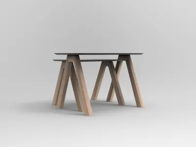 Monk Low Table Low-poly 3D model