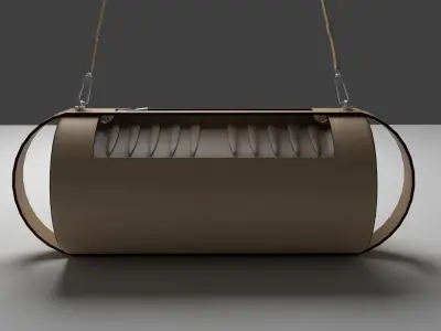 The cylindrical handbag style and luxury 3D model