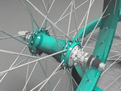 bmx wheelset 3D model