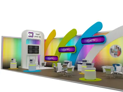 Booth Exhibition Stand a465c 3D model