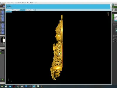 Luxury Buddhist Deity Pendant with Halo Design 3342 3D print model