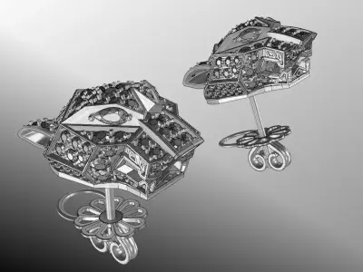 Tiger Earing  3D print model