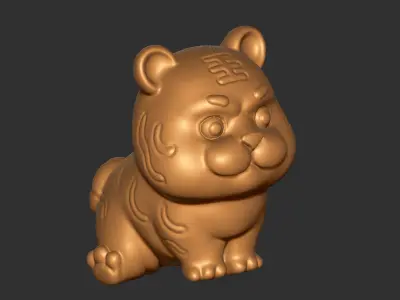 baby tiger 3D print model