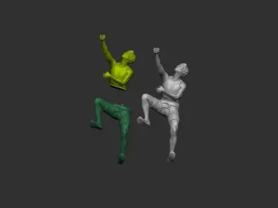 Climber statue wall hanging ornament model 2 3D print model