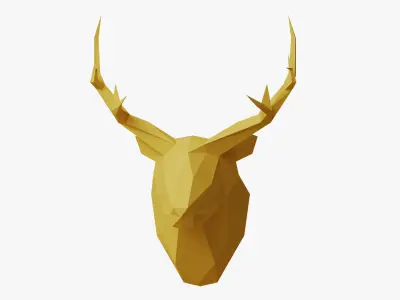 DEER PAPER HEAD 3D model