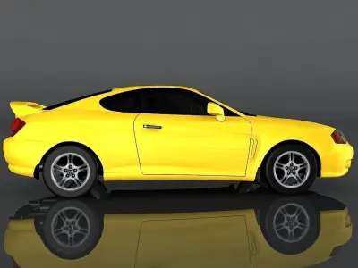 Hyundai Tuscani  Low-poly 3D model