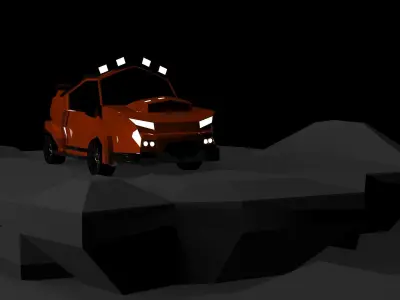 car modern concep design Low-poly 3D model