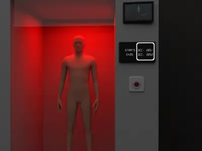 Human test halls Low-poly 3D model