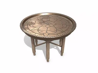 Old Bronze Side Table Low-poly PBR Low-poly 3D model