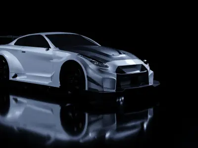 nissan r35 gtr liberty walk 3D model