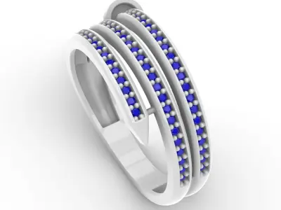 Jewelry Diamond Ring Model RG13 Free 3D print model