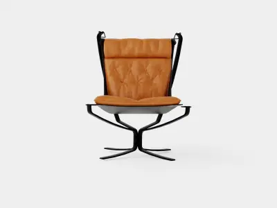 LK Hjelle Falcon First High Lounge Chair Low-poly 3D model